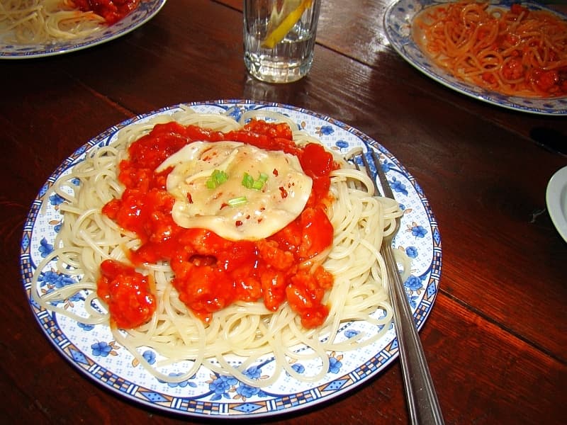 Spaghetti with meat sauce — Fred Couples' Italian-American menu