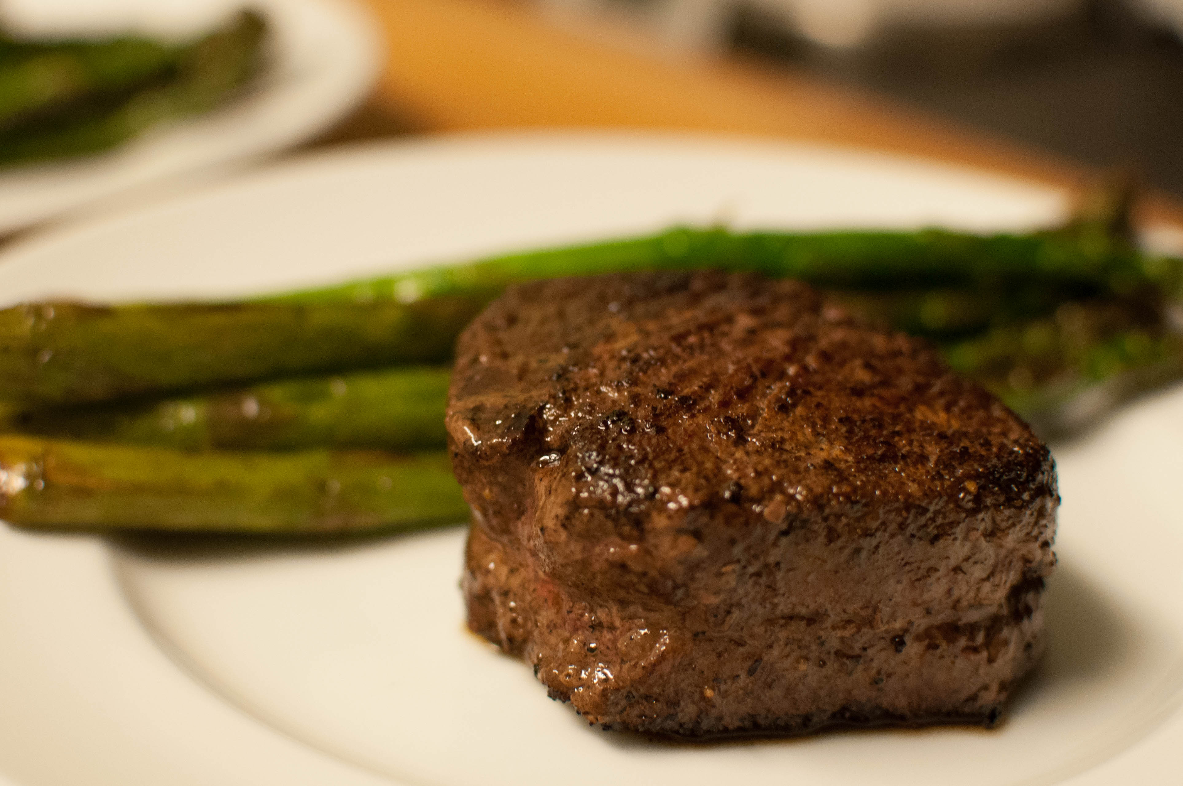 Filet mignon with asparagus — McIlroy's Irish fine dining menu